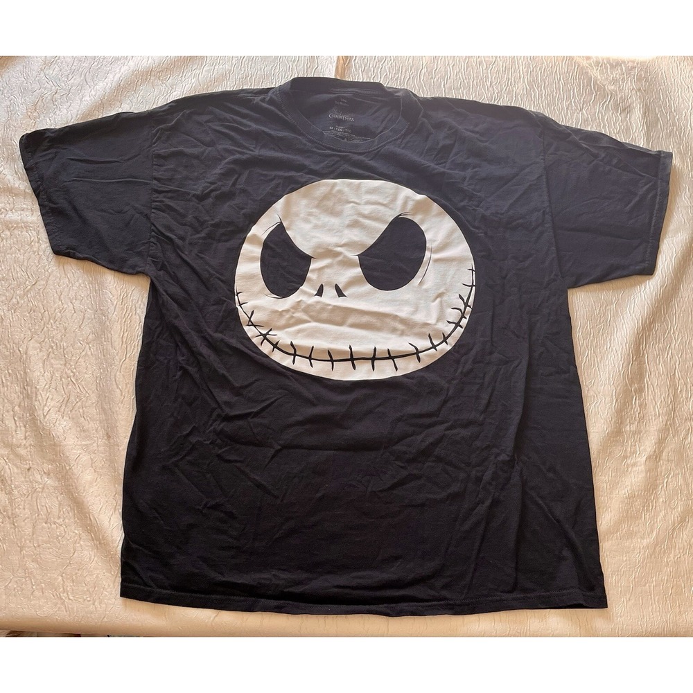Disney Nightmare Before Christmas Jack Skellington Black Graphic T-Shirt 2XL